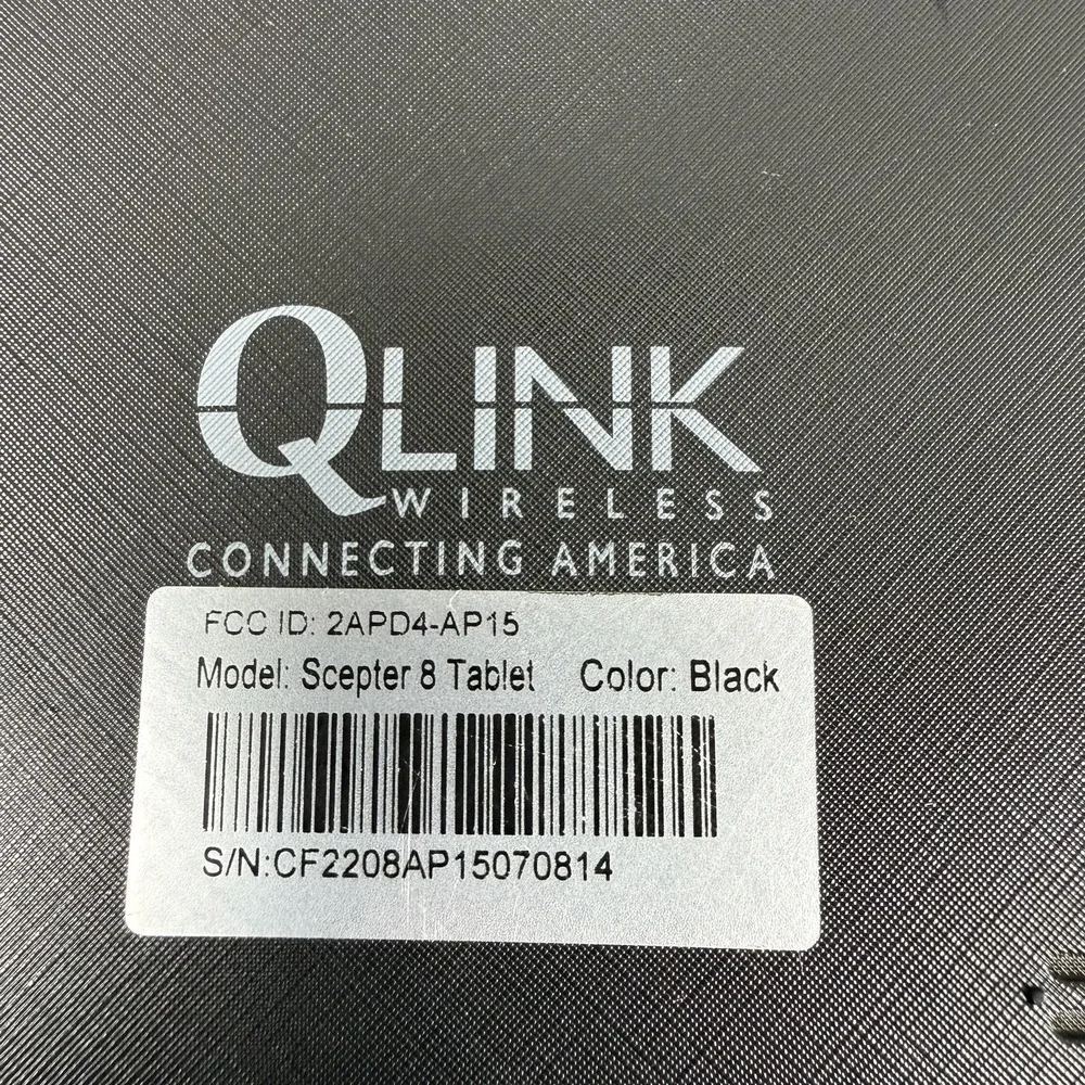 Q Link Wireless Scepter 8 Tablet 8in Android WiFi Black